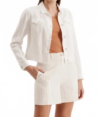 Tyler Boe Corey Linen Jean Jacket In White