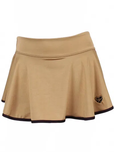 Love Love Tennis Women's Brushed "o" Tennis Skirt In Soft Gold