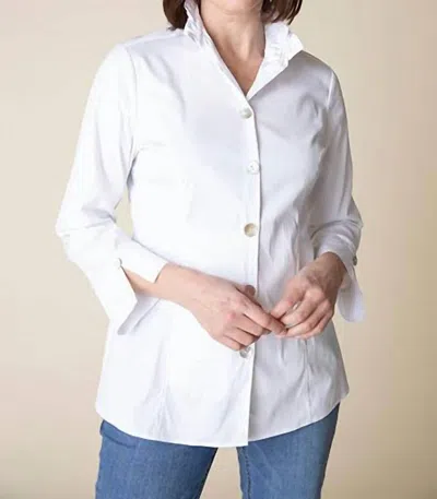 Habitat Perfect Travel Sculpted Collar Shirt In White In White