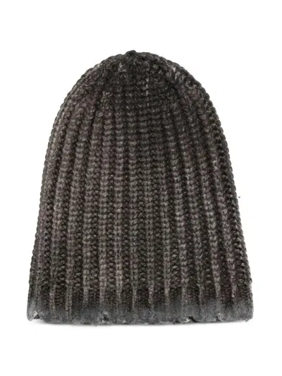 Avant Toi Hand Painted Corn Cob Stitch Hat With Destroyed Effect Accessories