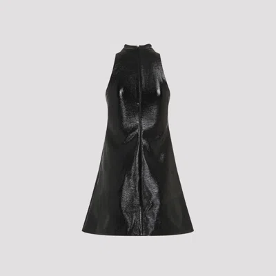 Courrèges Courreges 2 Pockets Vinyl A-line Dress Women In Black