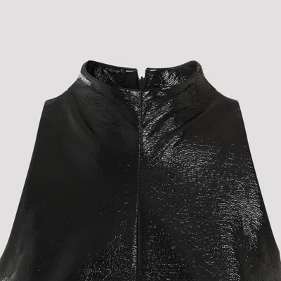 Courrèges Courreges 2 Pockets Vinyl A-line Dress Women In Black