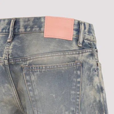 Acne Studios Distressed Low Waist Cotton Jeans In Blue