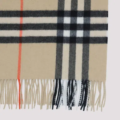 Burberry Beige Signature Scarf In Brown