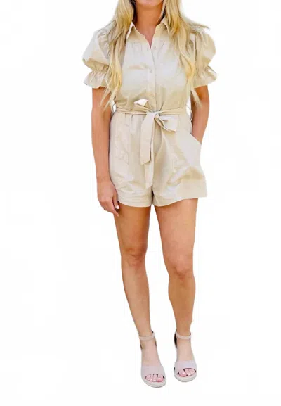 Eesome The Mindy Romper In Beige