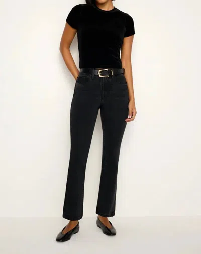Good American Good Legs Softtech Mid Rise Straight Leg Jeans In Black