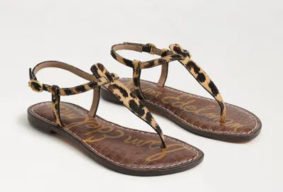 Sam Edelman Women Gigi Sandal In Leopard Brahma Hair Leather