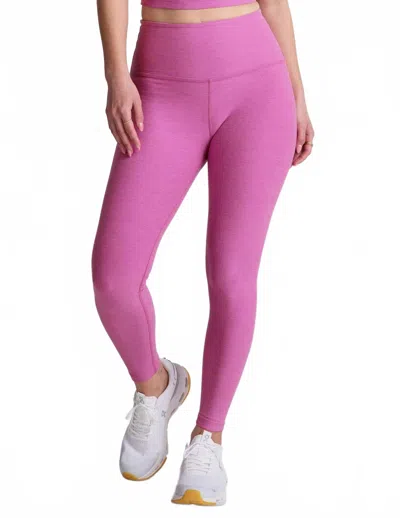 Beyond Yoga Spacedye Caught In The Midi High Waisted Midi Legging In Sunset Violet Heather In Purple