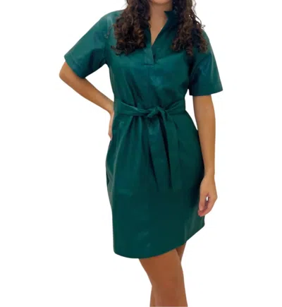 Jade Conlie Pleather Mini Dress In Green In Green