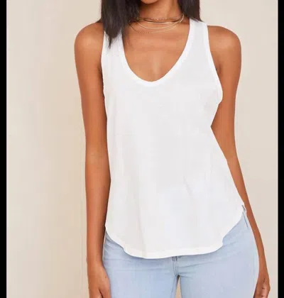 Bella Dahl Scoop Neck Tank Top In White In Multi