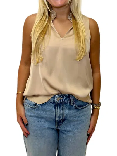 Jade Aviva V-neck Top In Camel In Neutral