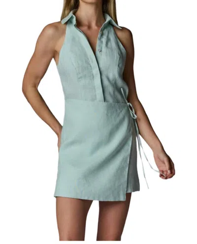 Hevron Lauren Dress In Seafoam In Gray