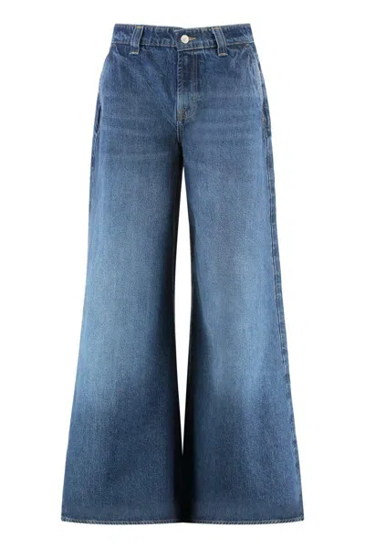 7 For All Mankind Willow Wide-leg Jeans In Blue