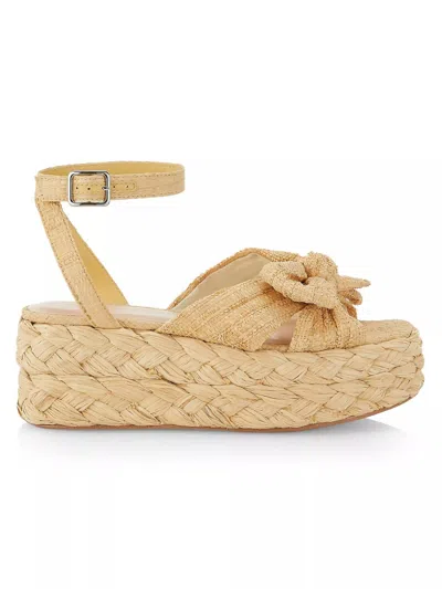 Loeffler Randall Women's Gaby Pleated Bow Espadrilles In Natural