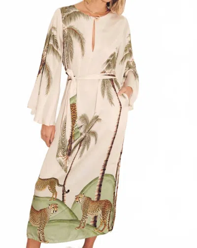 Carolina K Lee Kaftan In Cheetah Palm