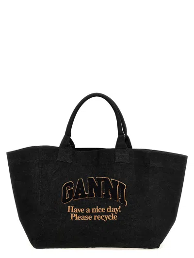 Ganni 'xxl Denim' Shopping Bag