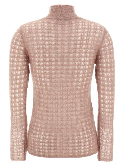 Fabiana Filippi Crochet Sweater Sweaters And Cardigans Pink In Pink