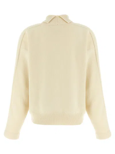 Jil Sander High Neck Sweater Sweaters And Cardigans White In Neutral
