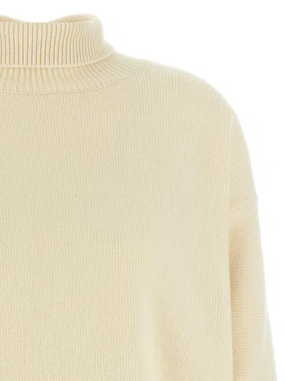 Jil Sander High Neck Sweater Sweaters And Cardigans White In Neutral