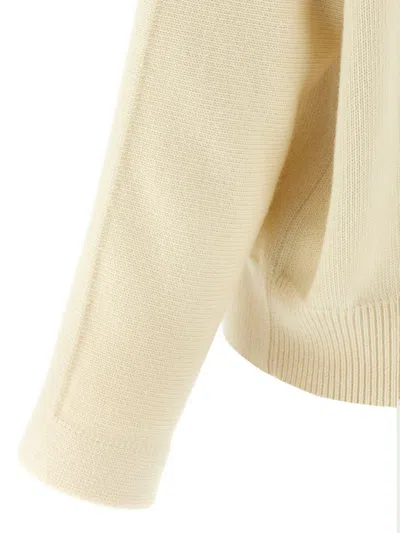 Jil Sander High Neck Sweater Sweaters And Cardigans White In Neutral