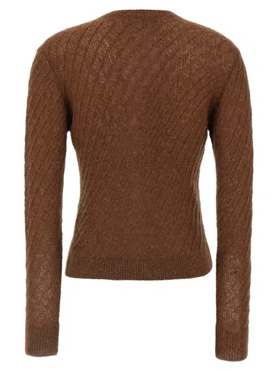 Fabiana Filippi Sequin Crochet Cardigan Sweaters And Cardigans Brown In Brown