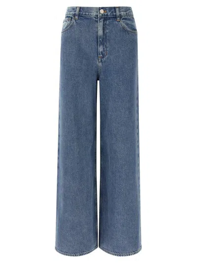 Theory High-waisted Wide-leg Jeans In Blue