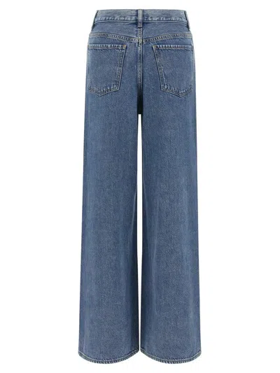 Theory High-waisted Wide-leg Jeans In Blue