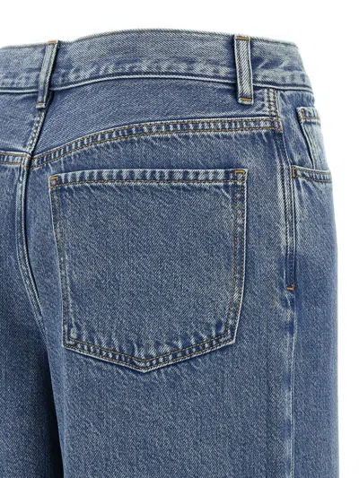 Theory High-waisted Wide-leg Jeans In Blue