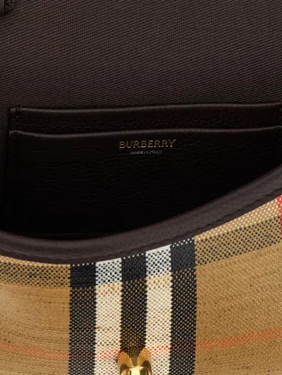 Burberry Embroidered Canvas Highlands Handbag