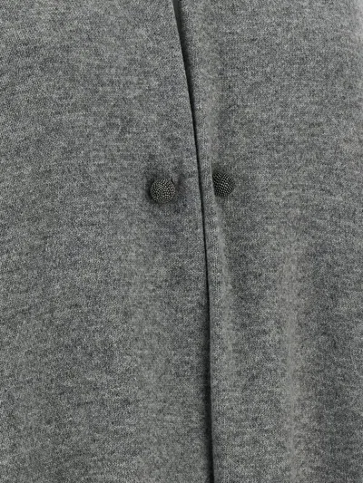 Fabiana Filippi Jewel Brooch Cardigan Sweaters And Cardigans Gray In Gray