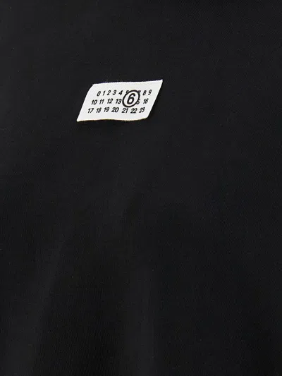 Mm6 Maison Margiela Numeric Signature Mm6 Sweatshirt Black In Black