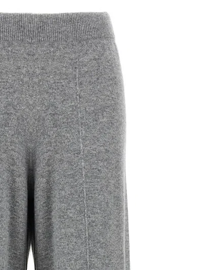 Fabiana Filippi Grey Wool Silk Cashmere Trousers In Gray