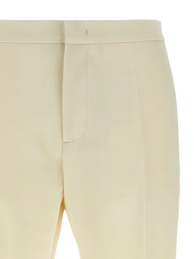 Fabiana Filippi Front Pleated Trousers With Belt Loops And Back Pockets In Neutral