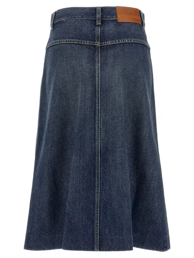 Chloé Denim Skirt Skirts Blue In Orange