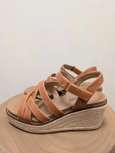 Corkys Footwear Women All Nighter Wedge In Cognac Brown