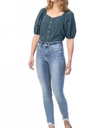 Judy Blue Release Skinny Jeans In Blue In Gray