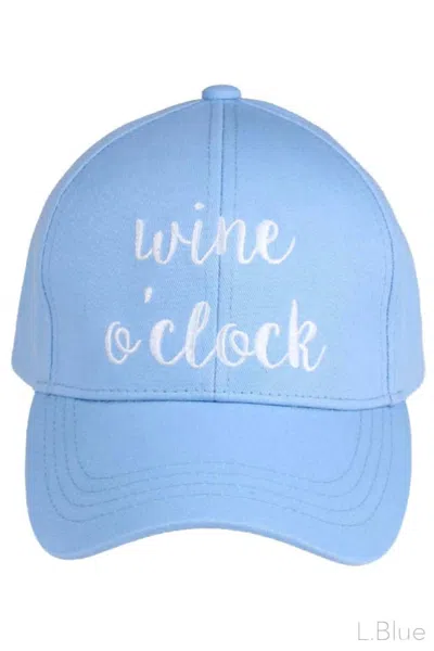 Cc Women's Wine O'clock Baseball Cap In Light Blue In Blue