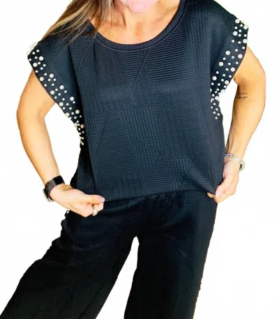 Umgee Pearl Top In Black
