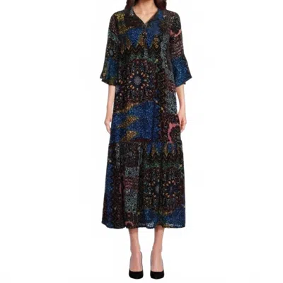 Johnny Was Nash Burnout Slip Dress In Navah Burnout In Blue