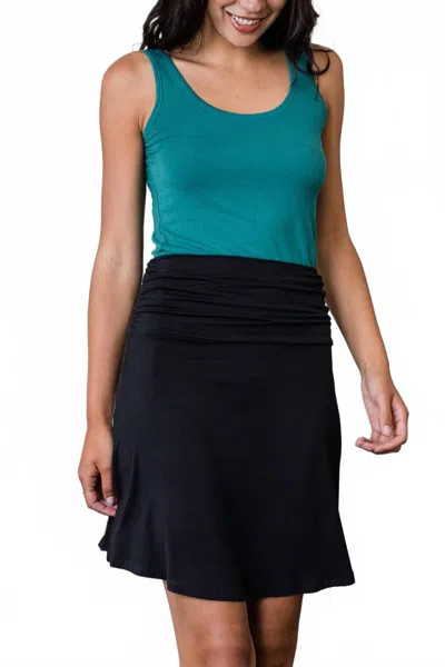 Yala Staci Knee-length A-line Bamboo Skirt In Black
