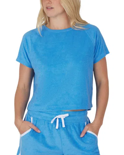 Yogalicious 2pc Sunbathe Raglan T-shirt & Short Set In Blue