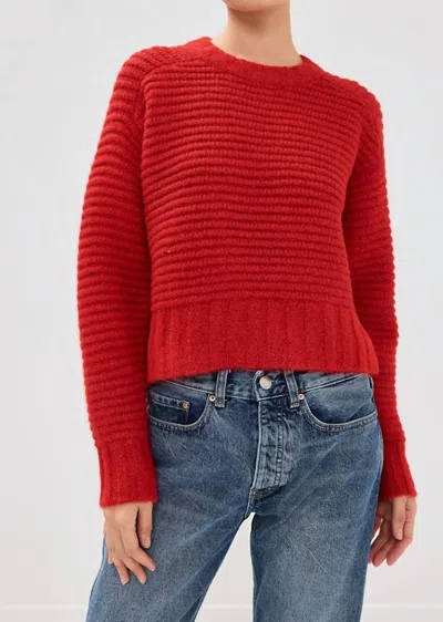 Pistola Adina Textured Sweater In Rouge In Red