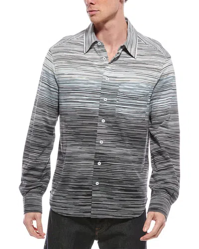 M Missoni Shaded Slub Button-up Shirt In Gold