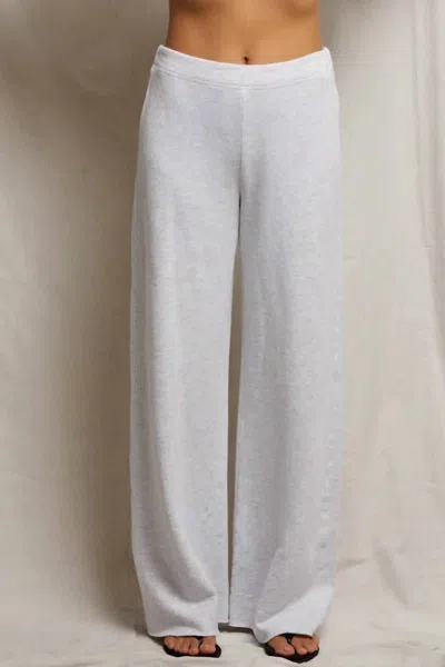 Perfectwhitetee Amber French Terry Wide Leg Trouser In Off White In White