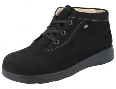 Finn Comfort Women's Spa Lace-up Shoes In Schwarz Nubuk