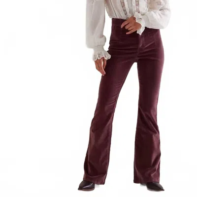 Free People Jayde Cord Flare Jeans In Chocolate Truffle