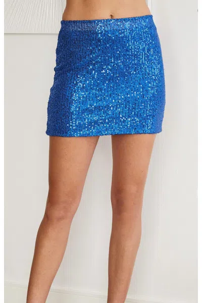 Cason Couture Women's The Lake Sequin Mini Skirt In Blue