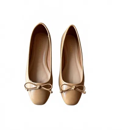 Bamboo Women's Sweep Bow Ballet Flat In Brown
