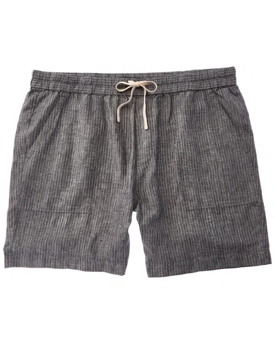 Vince Stripe Hemp Short In Gray