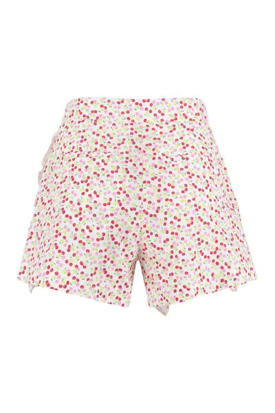 Msgm Printed Cotton Shorts